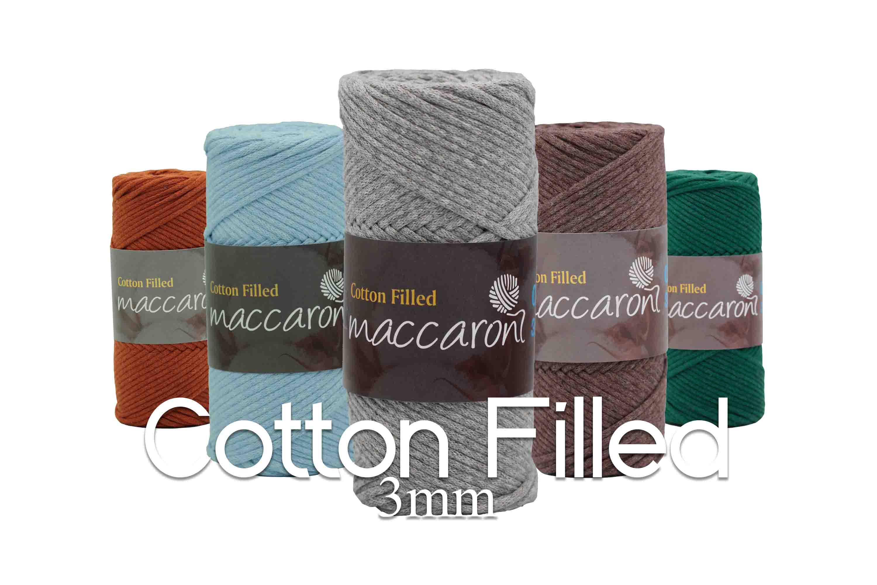 cotton filled 3mm yarns yarn maccaroni yarn