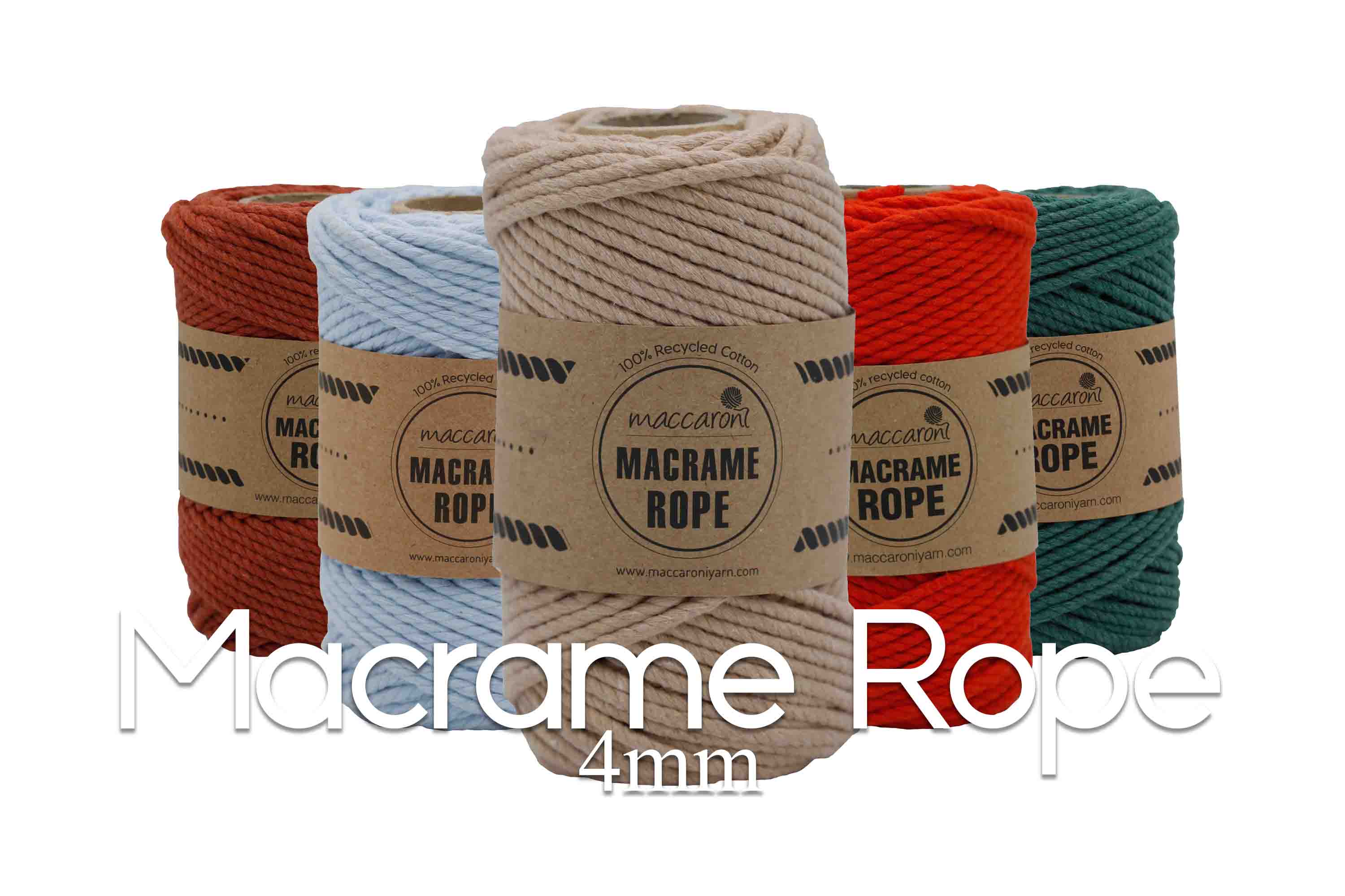 rope twist yarns cotton yarn
            		recycled cotton maccaroni yarn